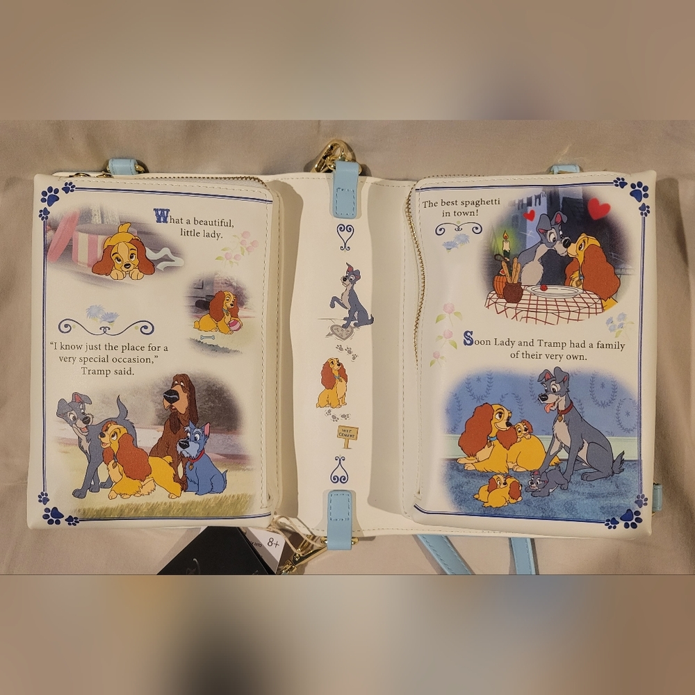 NWT Disney Loungefly Lady Tramp book purse wallet - Picture 14 of 14